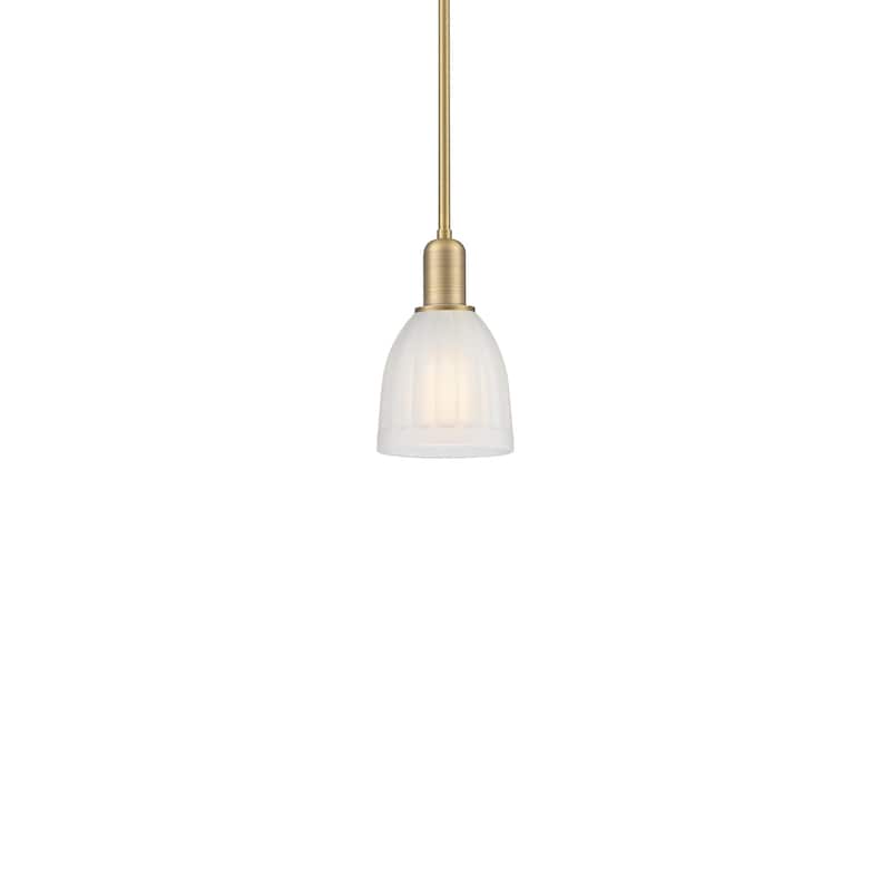 Innovations Lighting 716-1S-10-6 Brookfield Pendant Brookfield 6" Wide - Brushed Brass / White
