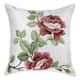 Violet Linen Royal Embroidered Flowers Pattern Decorative Throw Pillow ...