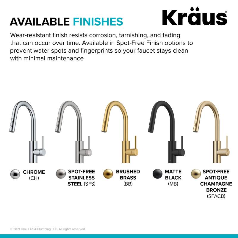 Kraus Oletto 1-Handle 2-Function Pulldown Kitchen Faucet