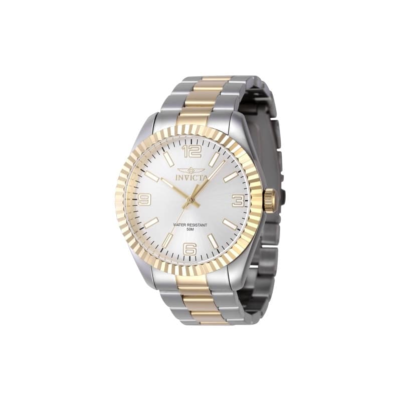 Invicta Men's 47454 Specialty Quartz 3 Hand Silver Dial Watch