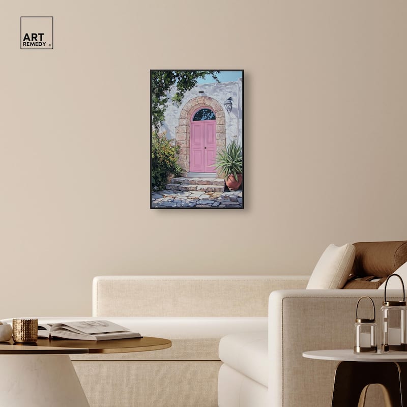 Pink Door II Canvas by Art Remedy