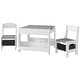 preview thumbnail 2 of 11, Kids chairs and table for reading or Drawing on a Blackboard - 24.2" L x 24.2" W x 18.9" H