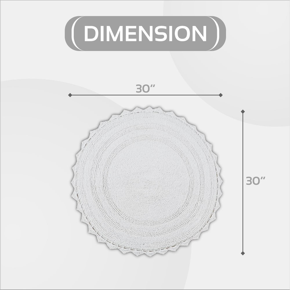 Better Trends Bath Rugs 100% Cotton Soft & Water Absorbent Reversible Tufted Bathroom Rug for Shower, Sink Mats Lilly Crochet