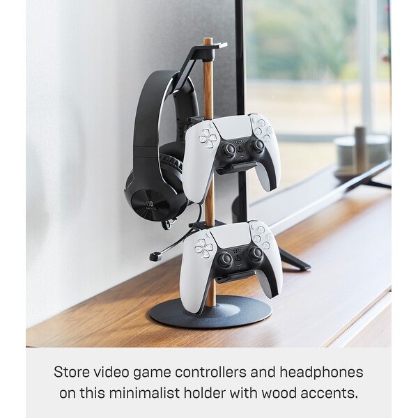 リアル Yamazaki Home Controller Stand, Steel and Wood, Adjustable スチールラック・メタルラック