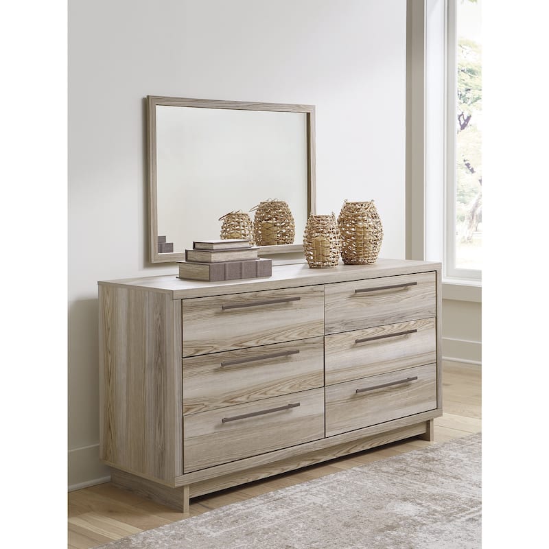 Signature Design by Ashley Hasbrick Tan Bedroom Mirror - 39"W x 2"D x 28"H