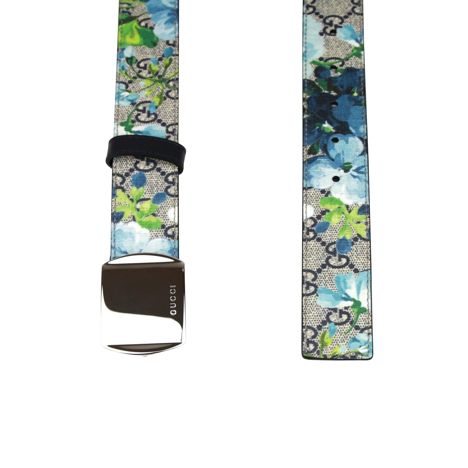 gucci blue flower belt