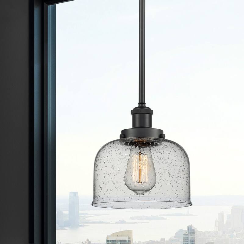 Innovations Lighting Large Bell 8" Wide Mini Pendant - Rod Hung