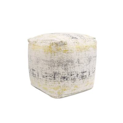 Pasargad Home Grandcanyon Distressed Cotton Pouf