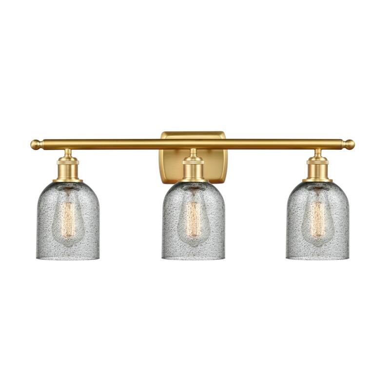 Innovations Lighting 516-3W-12-26 Caledonia Vanity Caledonia 3 Light - Charcoal / Satin Gold