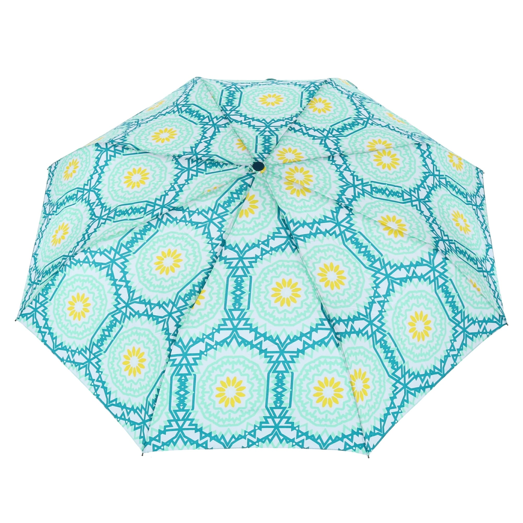 Sage Automatic Umbrellas Pattern with Leaves Environment Nature Simplicity Summer Spring Plants Garden Compact Automatic Open Close for Men and Women Traveler Reseda Green White