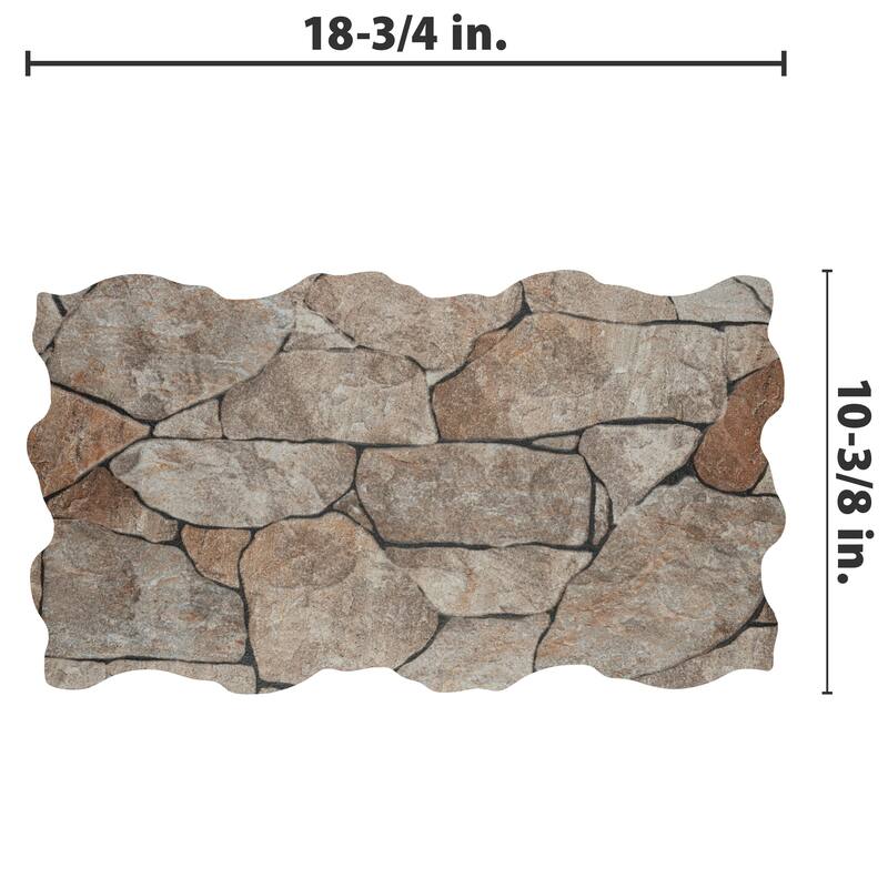 Merola Tile Andorra Beige 10-3/8" x 18-3/4" Ceramic Wall Tile