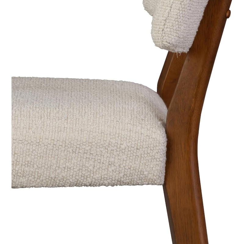 Modern Upholstered Side Chairs Walnut Finish