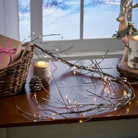 Northrup 6-foot Pre-Lit Warm White LED Artificial Christmas Garland by Christopher Knight Home - Snowy
