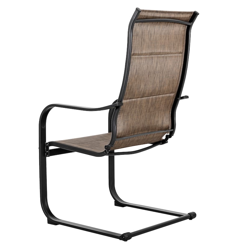 Nuu Garden 2 PCS Foam-Padded Textilene C-spring Dining Chairs
