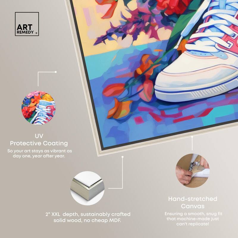 Colorful Sneaker Bouquet II Canvas by Art Remedy