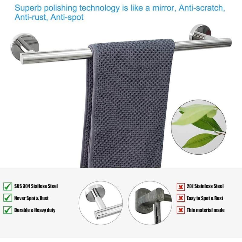 24-Inch Wall Mounted Towel Bar