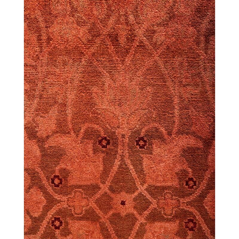 Contemporary Overdyed Wool Hand Knotted Runner - 2' 6" x 16' 4"