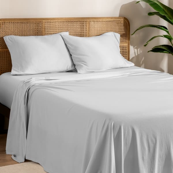 slide 2 of 58, Bare Home Organic Cotton Jersey Sheet Set Split King - Cloud Grey