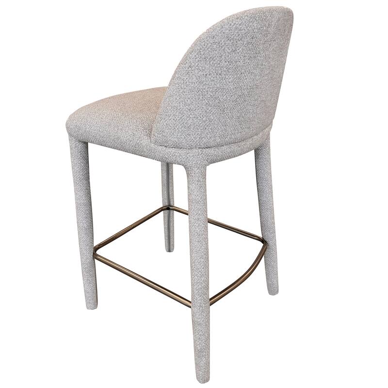 Modern Fabric and Metal 26" Counter Stool, Set of 2