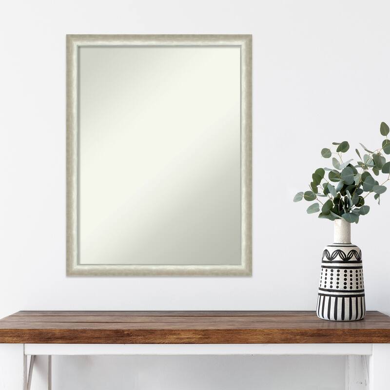 Two Tone Non-Beveled Wood Framed Wall Mirror