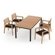 preview thumbnail 9 of 9, NewAge Products Outdoor Furniture Rhodes 5 Piece Patio Dining Set with 72 in. Table Loft Charcoal