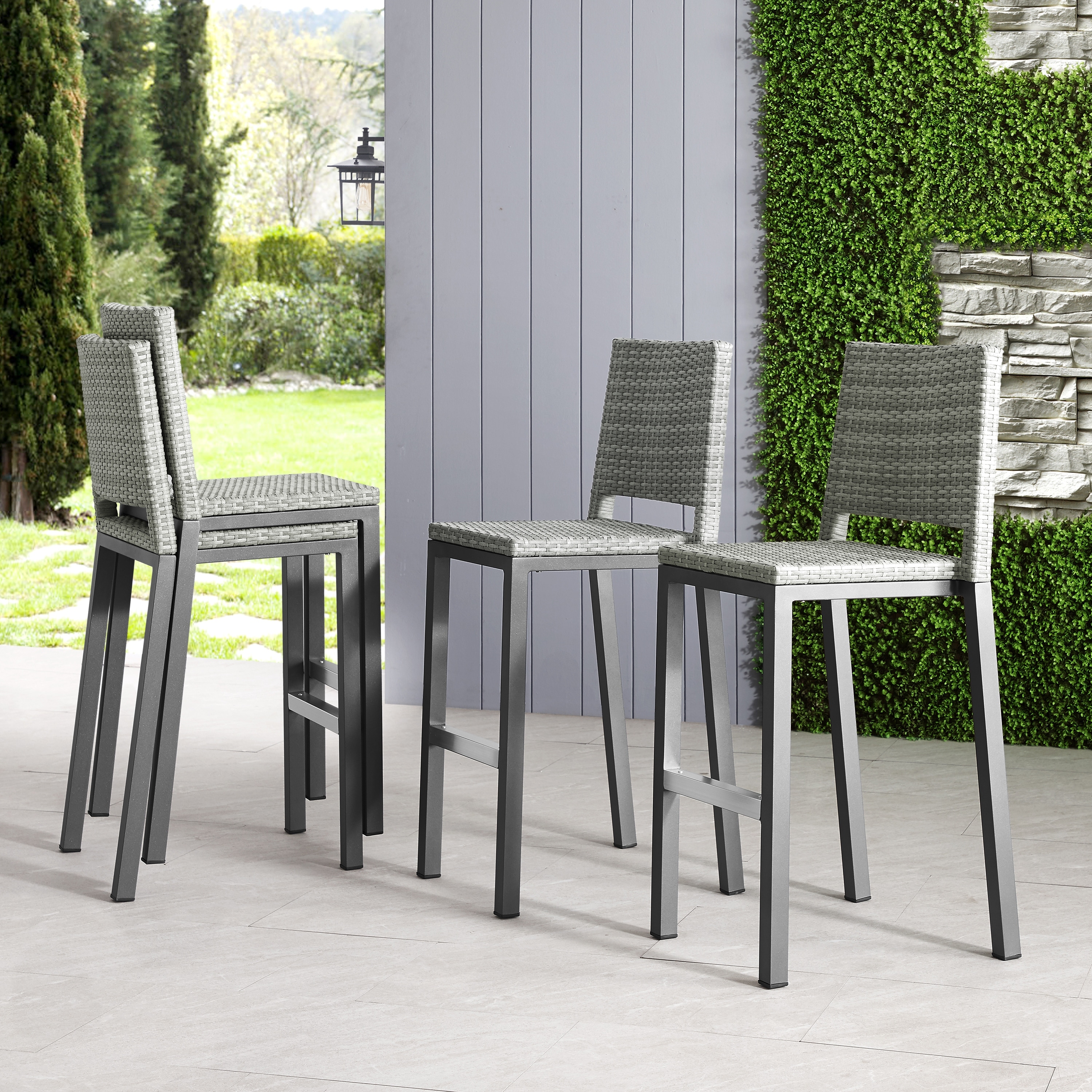 Set of 4 discount outdoor bar stools