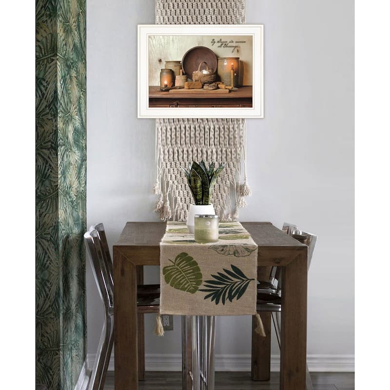 TrendyDecor4U Farmhouse "By Grace" Framed Print Wall Art by Susie Boyer - Earth Tone
