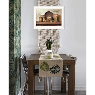 TrendyDecor4U Farmhouse "By Grace" Framed Print Wall Art by Susie Boyer - Earth Tone