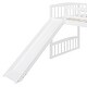 preview thumbnail 12 of 12, Twin Loft Bed with Slide and Reversible Ladder, Wooden Frame with Guardrails and Open Underbed Play Space