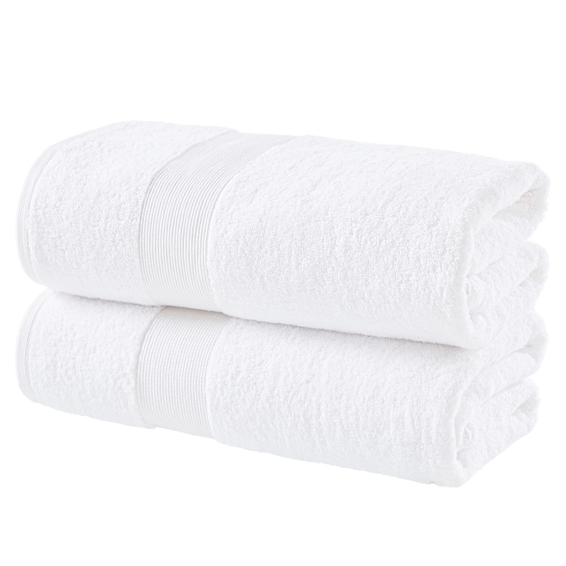 Fabstyles Camelot Bath Sheet 600 GSM Zero-Twist Cotton Set of 2 - 36"x67"