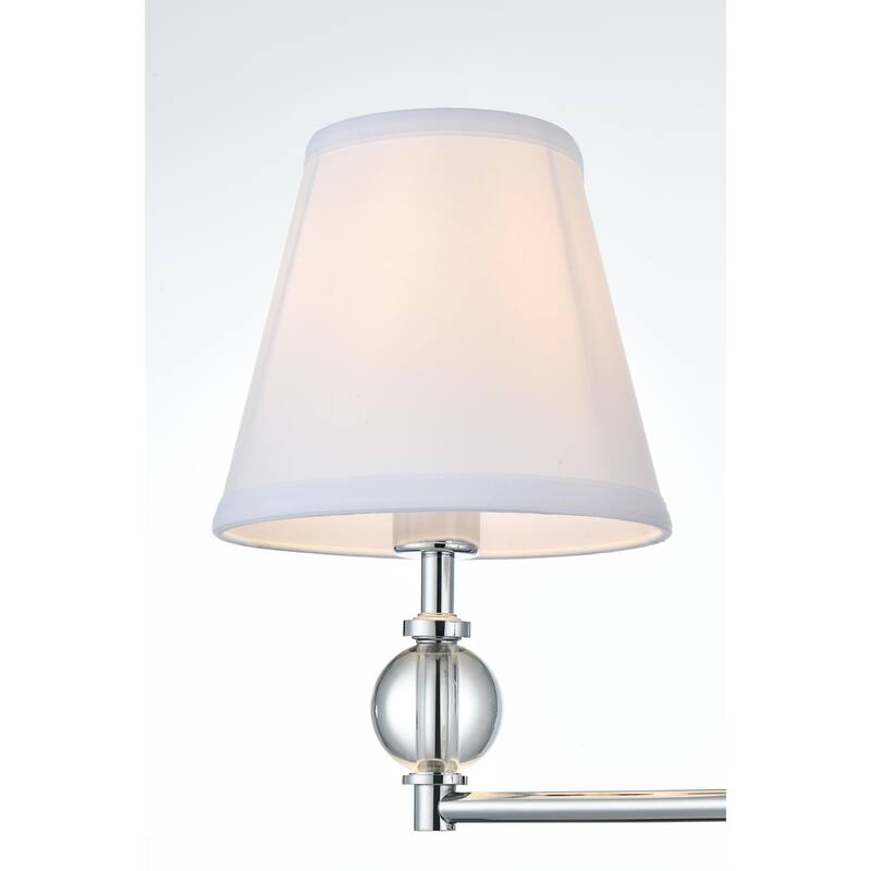 Bella 2-light Bath Sconce with White Fabric Shade