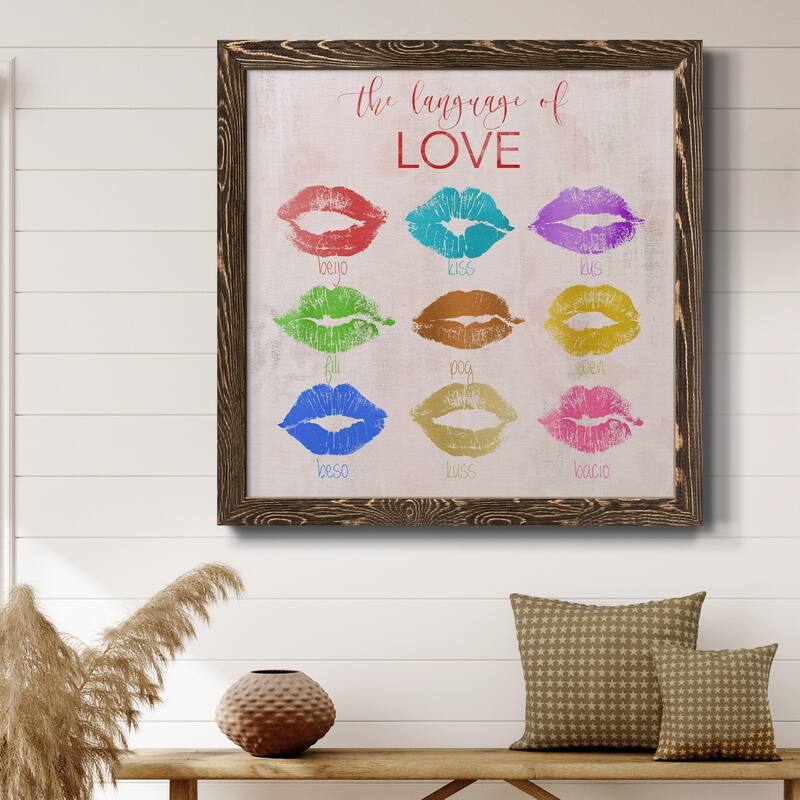 Rainbow Kiss-Premium Framed Canvas - Ready to Hang