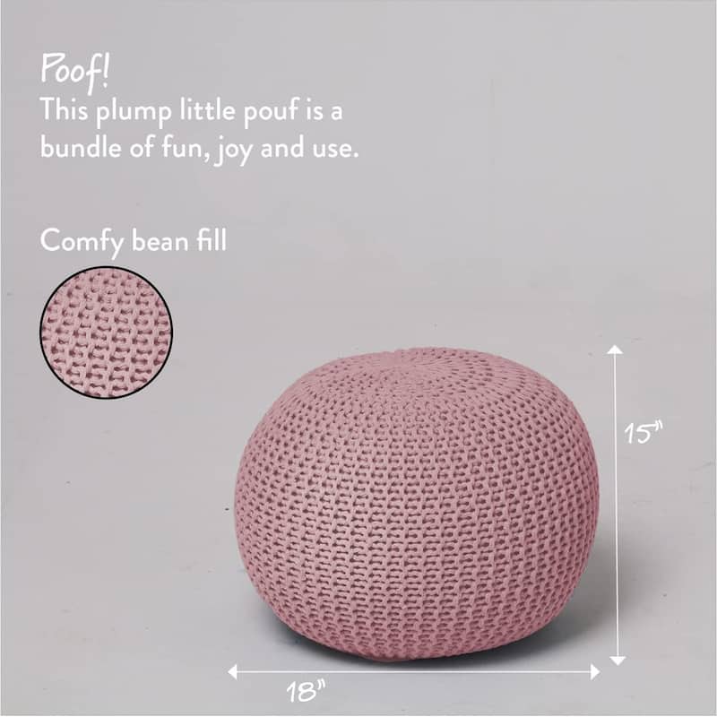 Urban Lifestyle Round Knit Pouf