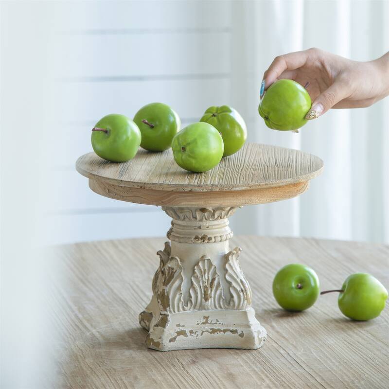 Wood Cake Plate with Magnesium Base