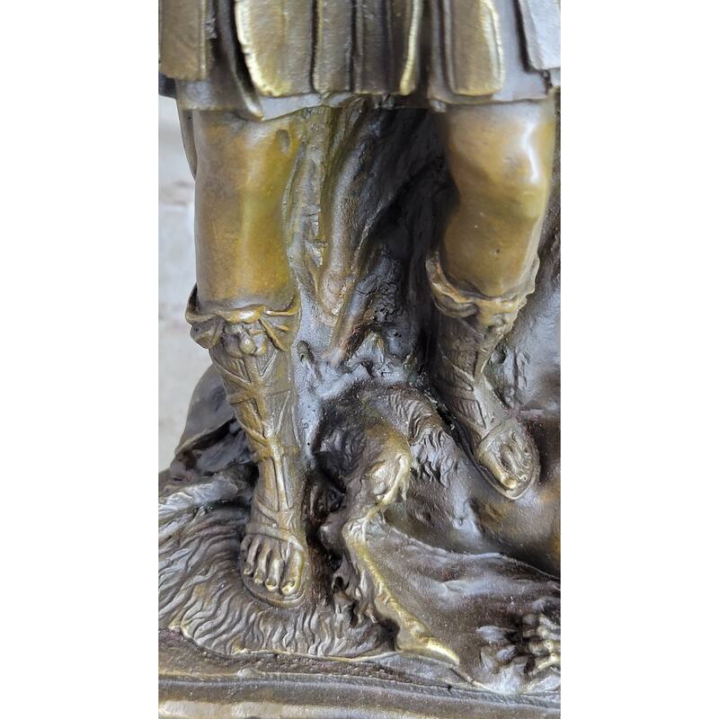 Saint Michael Archangel Slaying Lucifer Devil Religious Art Bronze Sculpture Statue Decor