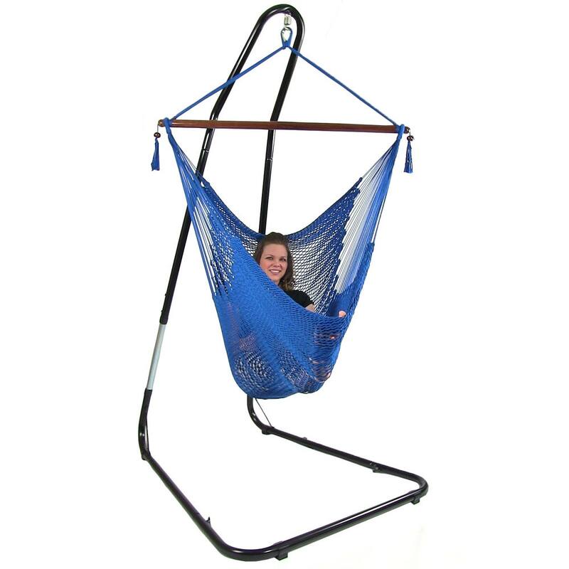 Sunnydaze Caribbean Extra Large Hammock Chair & Adjustable Stand