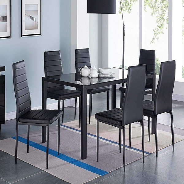 Glass top breakfast deals table set