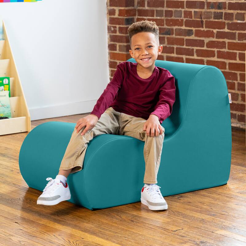 Midtown Foam Classroom Chair, Medium Size - For Elementary to Middle School Kids - Premium Vinyl - Royal Blue