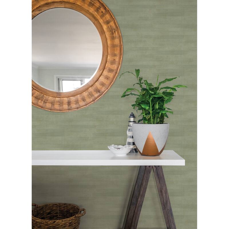 Advantage Dermot Light Green Horizontal Stripe Wallpaper