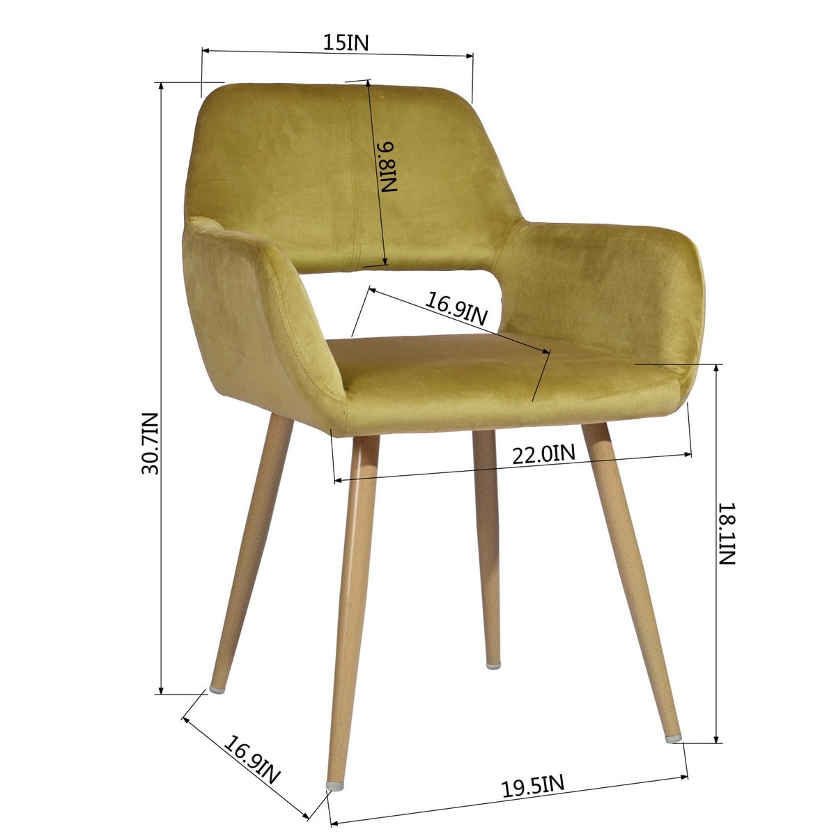 Homy Casa Scandinavian Design Cute Task Accent Office Chair On