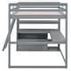 preview thumbnail 20 of 43, Loft Bed with L-Shaped Desk, Shelves & 2 Built-in Drawers