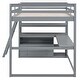 preview thumbnail 42 of 42, Modern Loft Bed with Storage Staircase & Desk, Wood Loft Bed w/Storage Shelves & 2 Built-in Drawers, for Kids Teens Boys Girls
