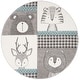 preview thumbnail 8 of 11, SAFAVIEH Carousel Kids Nevzeta Animal Rug 4' Round - Grey/Ivory - Round
