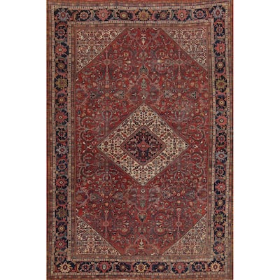 Hand Knotted Oriental 100% Wool Carpet Traditional Medallion Red Sultanabad Area Rug - 13' 8'' X 10' 4''