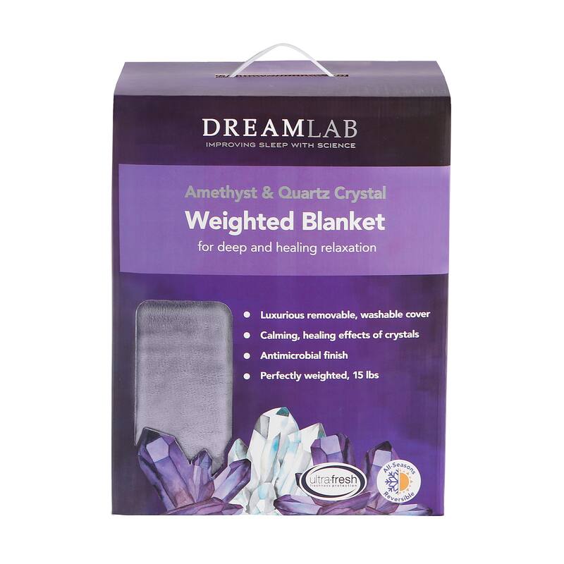 DreamLab Crystal 15lb Reversible Cooling Weighted Blanket with Removable Cover
