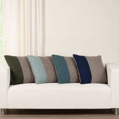Tiffany Duet Patch Boucle Textured 20" Throw Pillow