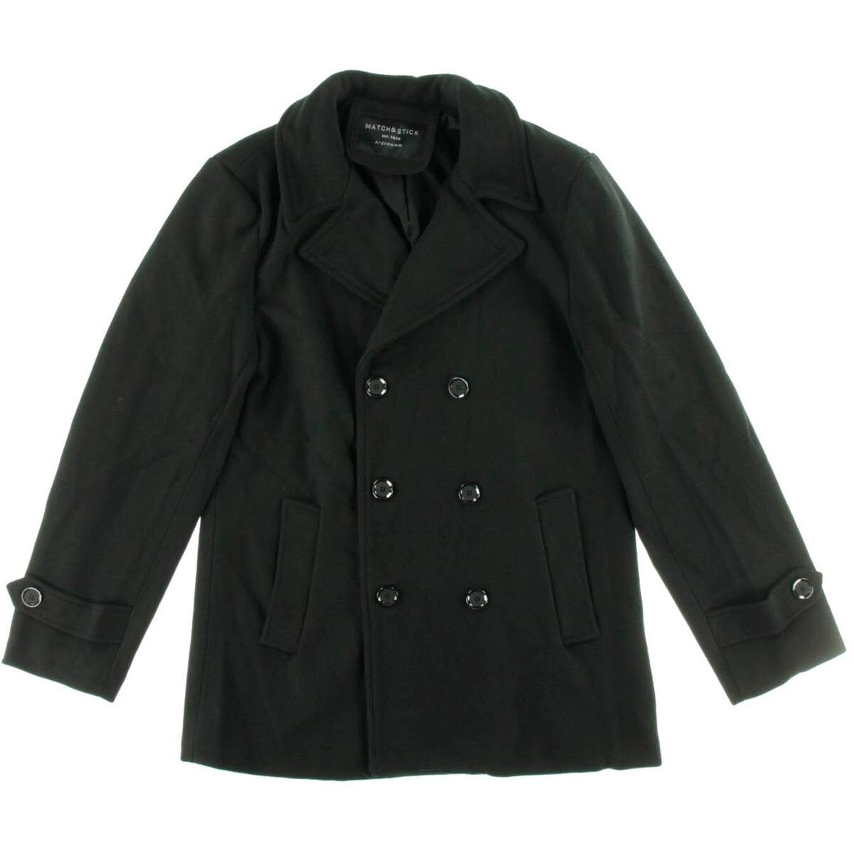 Shop Match Stick Womens Pea Coat Woven Double Breasted