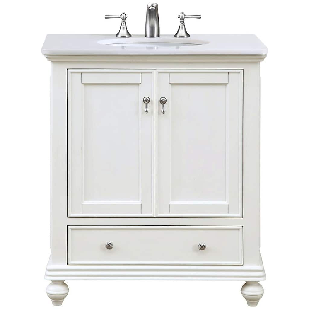 Elegant Lighting VF12330-VW Otto 30" Free Standing Single Basin Vanity