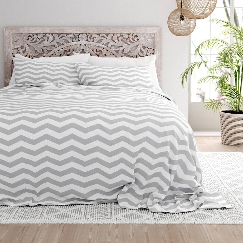 Becky Cameron 4-pieceDeep Pocket Arrow Pattern Bed Sheet Set