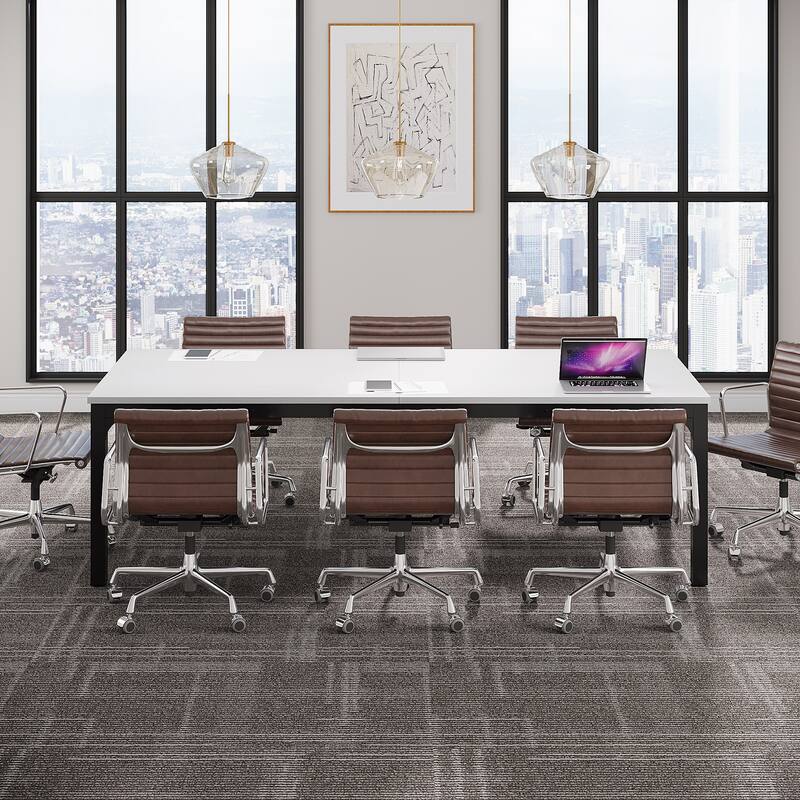 78.74" Large Rectangle Conference Table, Office Meeting/Seminar/Business Table Desk for Office Boardroom & Meeting Room